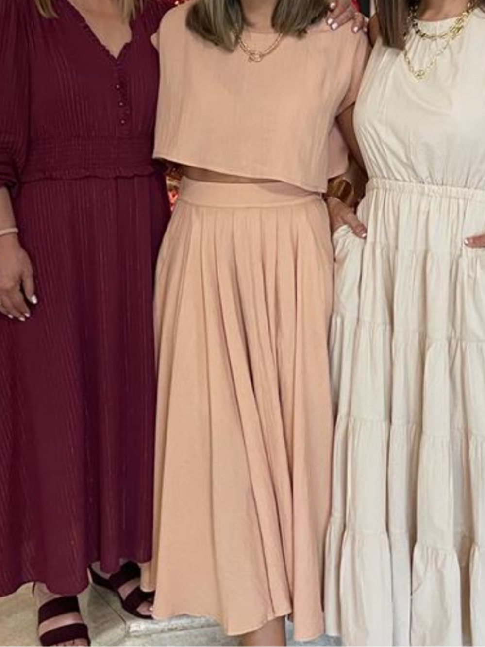 MARBLE Tan Two-Piece Skirt Set - Picture 2 of 2
